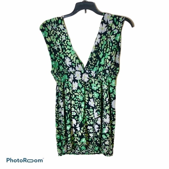 Tracy Reese Green Floral Top Sz P - Picture 2 of 7